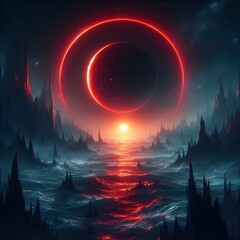 The sun will turn to darkness and the moon to blood.
 - obrazy, fototapety, plakaty