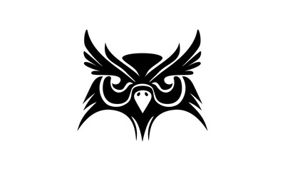 head owl logo vector 