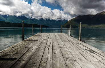 Peer on the lake in Nelson's Lakes New Zealand's south island