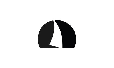 sail boat logo vector 