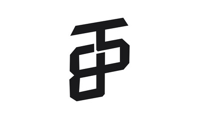 TBP custom letter logo vector  - obrazy, fototapety, plakaty
