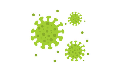 corona virus green vector 