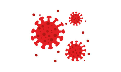 corona virus red vector 