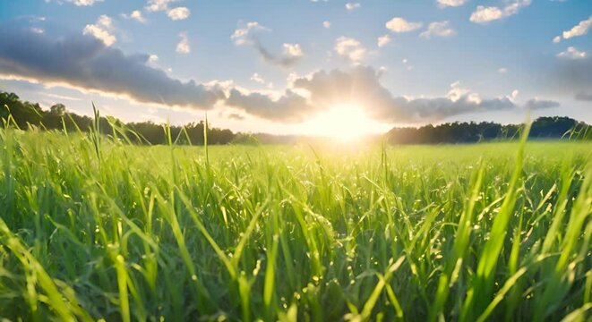 Beautiful sky, grassland