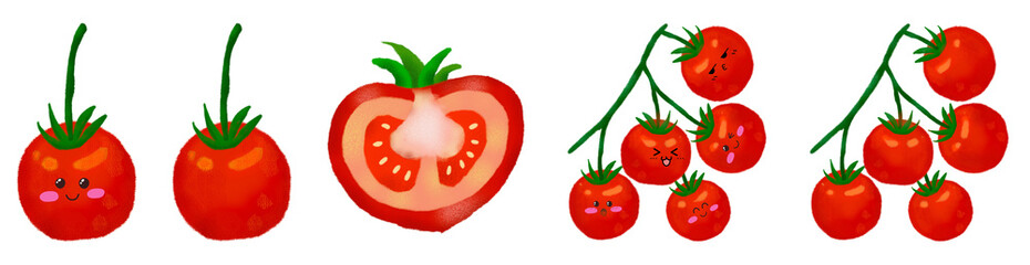 채소 일러스트 -캐릭터- 토마토