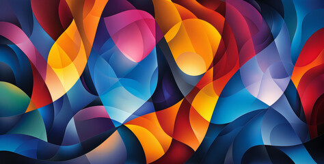 Colorful abstract wavy patterns with a flowing, dynamic design.