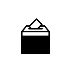 Voting ballot box glyph icon