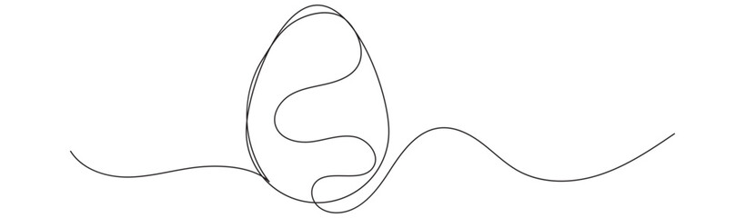 easter egg line art vector illustration