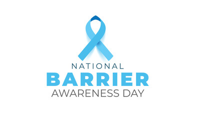 National Barrier Awareness Day. background, banner, card, poster, template. Vector illustration.