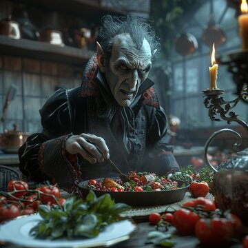 A vampires cooking show teaching recipes for the most delightful moonlit picnics.