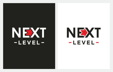 Obraz premium Next Level Lettering Minimalist Light logo design inspiration