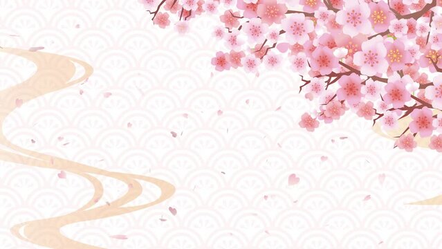風になびく春の桜の花びら	