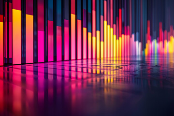 Colorful equaliser bars for music background