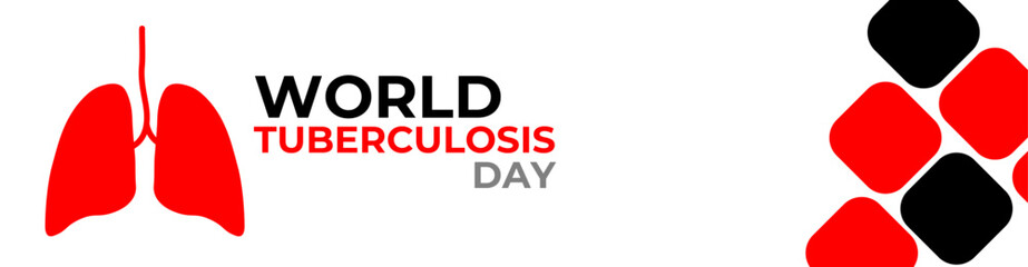 World Tuberculosis Day Vector Illustration on March 24 with Lungs and Bacteria to TB Awareness and Medical in Healthcare Flat Background. banner, cover, poster, card, web, flyer, brochure.