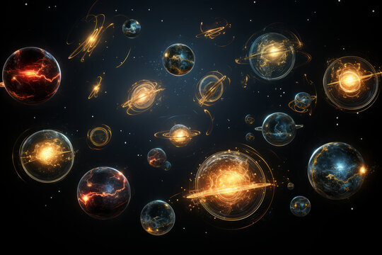 Colorful planets and rotating galaxies in the universe