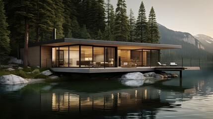 retreat cabin bungalow building illustration rustic woodsy, getaway chalet, cottage forest retreat cabin bungalow building