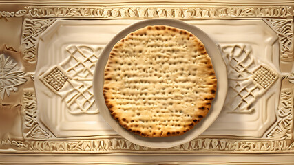 Obraz premium Wonderful Matza bread for passover celebration, Jerusalem