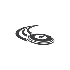 frisbee logo icon vector