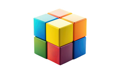 Fototapeta premium Spectrum Cube Array isolated on transparent Background