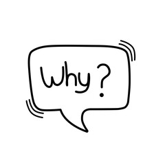 Naklejka premium Why speech Bubble 