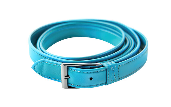 Cyan belt isolated on transparent Background