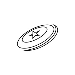 frisbee logo icon vector