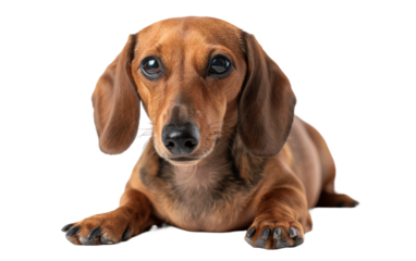 Getting to Know the Dachshund Dog isolated on transparent Background