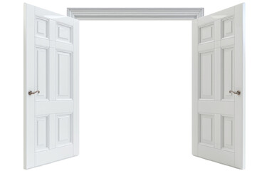 Open Door isolated on transparent Background