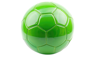 Emerald Soccer Sphere isolated on transparent Background