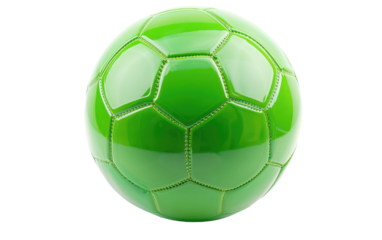 Emerald Soccer Sphere isolated on transparent Background