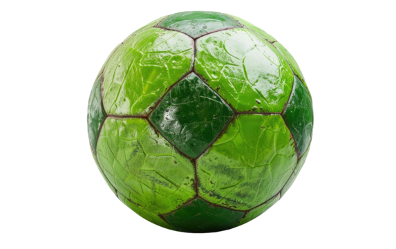 Verdant Football Orb isolated on transparent Background