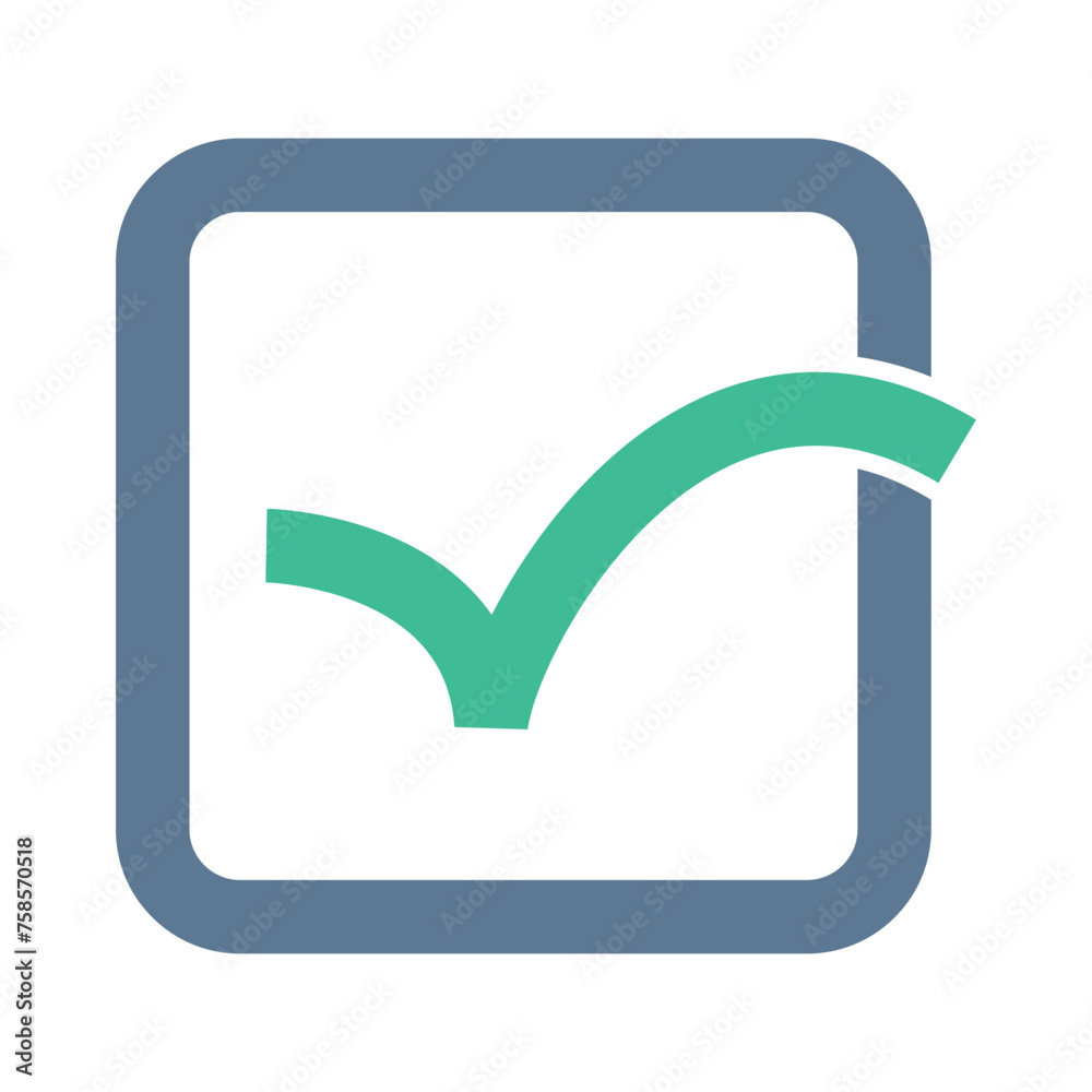 Poster checkbox icon. selection. input box. vector.