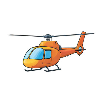 recommend clip art: Helicopter Hand Drawn Cartoon Style Illustration