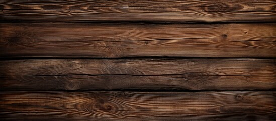 A closeup shot of a brown hardwood plank wall with a blurred background, showcasing the intricate pattern of the wood grain and texture