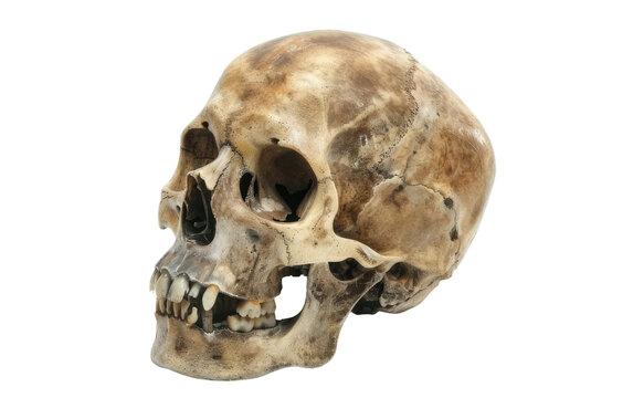 Skull of a Human isolated on transparent Background