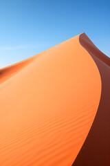 Infinite Sands: A Majestic View of Endless Sand Dunes Kissing the Azure Sky