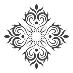 Damask decorative element vector