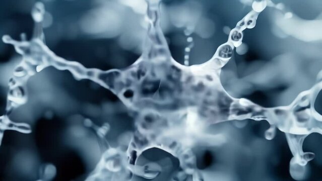 A micrograph of a dendrimer a highly branched organic nanostructure showcasing its dendritic morphology and symmetrical structure.