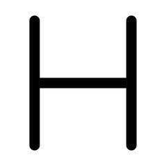 shadha alphabet capital letter icon in outline style. Simple initial vector illustration &mdash; pixel-perfect icon.