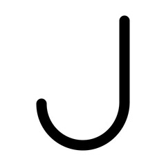 shadha alphabet capital letter icon in outline style. Simple initial vector illustration — pixel-perfect icon.