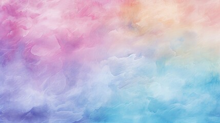 Fototapeta na wymiar Pastel Watercolor Rainbow Texture Background
