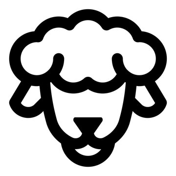 recommend clip art: Sheep icon in line vector style