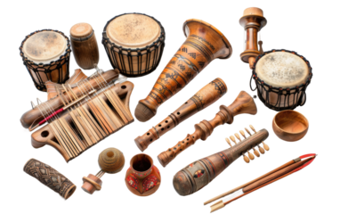 Instruments for Musical Expression isolated on transparent Background