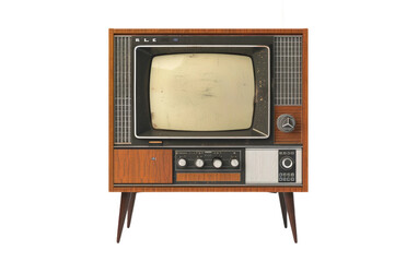 Retro Television isolated on transparent Background