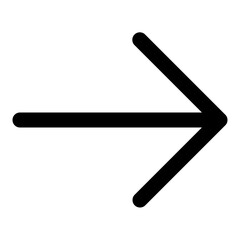 Right arrow icon in outline style. Simple direction symbol vector illustration — pixel-perfect icon.