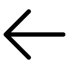 Left arrow icon in outline style. Simple direction symbol vector illustration — pixel-perfect icon.