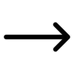 Right arrow icon in outline style. Simple direction symbol vector illustration — pixel-perfect icon.