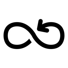 Loop arrow icon in outline style. Simple direction symbol vector illustration &mdash; pixel-perfect icon.