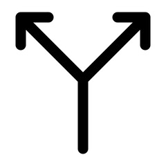 Routes arrow icon in outline style. Simple direction symbol vector illustration — pixel-perfect icon.