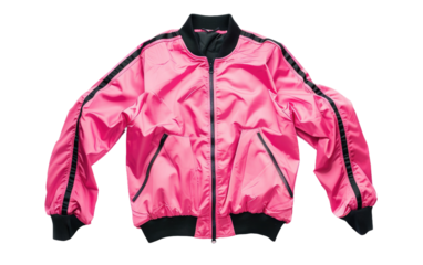 Sporty Pink Jacket isolated on transparent Background